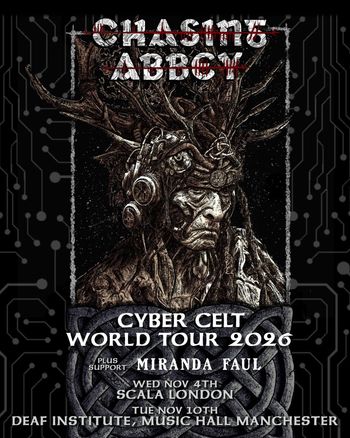 Chasing Abbey - Cyber Celt World Tour 2026 Chasing Abbey, Miranda Faul november 2026 tour poster