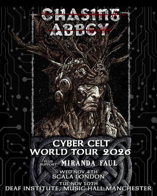 Chasing Abbey - Cyber Celt World Tour 2026 Chasing Abbey, Miranda Faul november 2026 tour poster