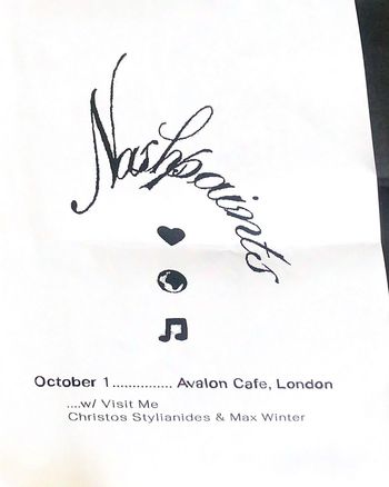 Nashpaint VISIT ME, Max Winter, Christos Stylianides at Avalon Cafe on 1 October 2026 gig poster