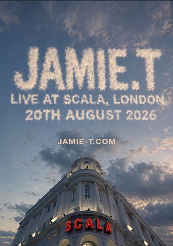 JAMIE.T Jamie T at SCALA on 20 August 2026 gig poster