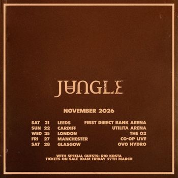 Jungle Rio Kosta november 2026 tour poster