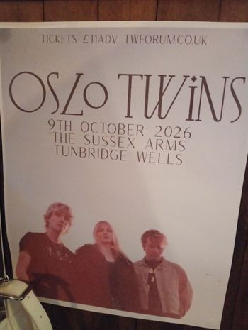 OSLo TWiNS at The Sussex Arms on 9 October 2026 gig poster