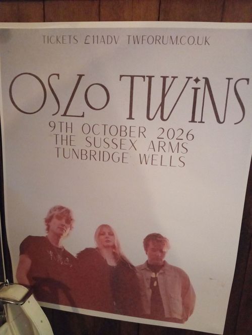 OSLo TWiNS at The Sussex Arms on 9 October 2026 gig poster
