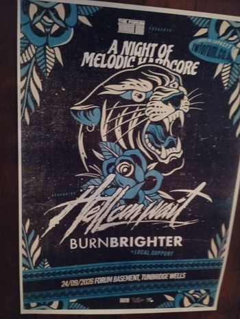 A Night of Melodic Hardcore Hell Can Wait, Burn Brighter at Forum Basement on 24 September 2026 gig poster