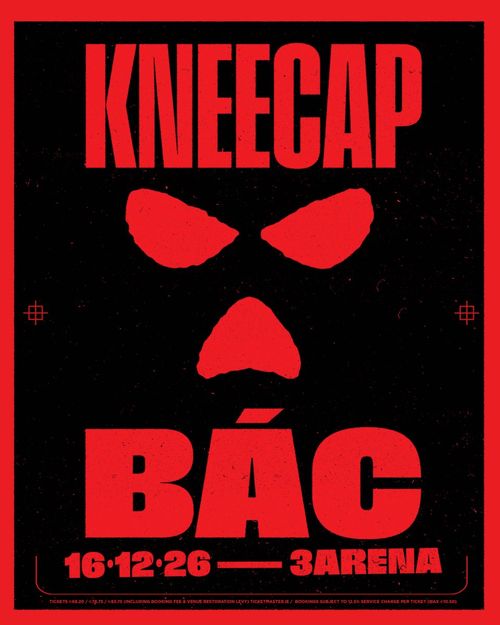 KNEECAP at 3Arena on 16 December 2026 gig poster