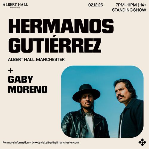 Hermanos Gutiérrez Gaby Moreno at Albert Hall on 2 December 2026 gig poster