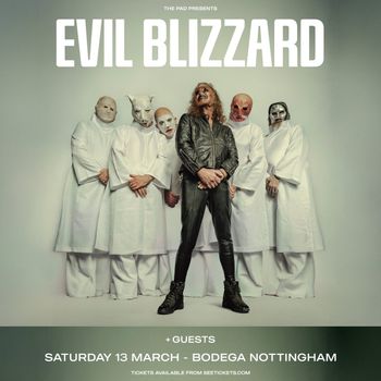 EVIL BLIZZARD at Bodega on 13 March 2026 gig poster
