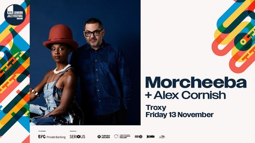 Morcheeba Alex Cornish at Troxy on 13 November 2026 gig poster