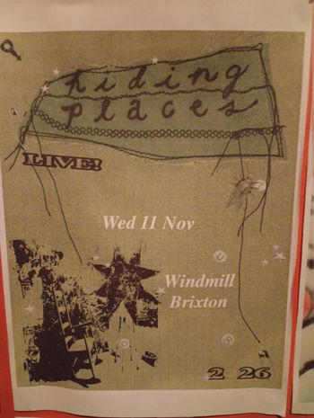 Riding Places LIVE! Riding Places at Windmill on 11 November 2026 gig poster