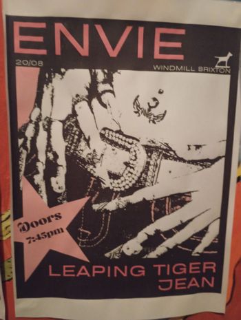 ENVIE LEAPING TIGER JEAN at Windmill Brixton on 20 August 2026 gig poster