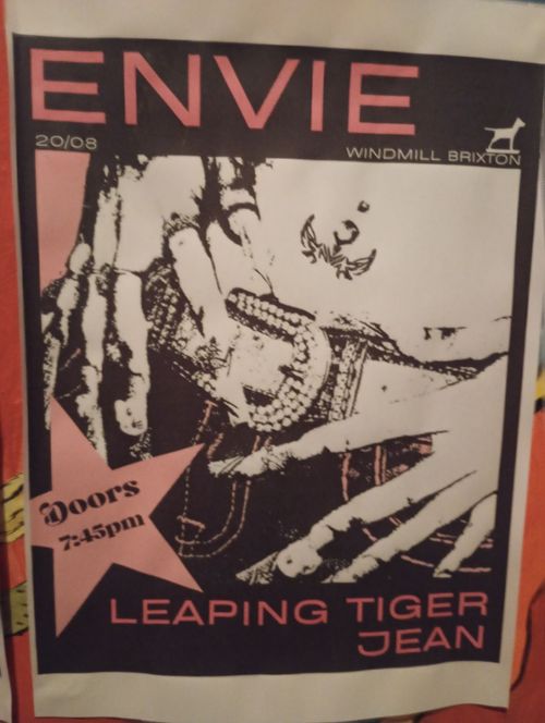 ENVIE LEAPING TIGER JEAN at Windmill Brixton on 20 August 2026 gig poster