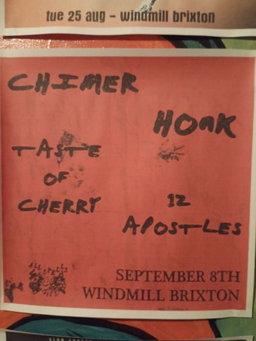 CHIMER HOAK TASTE OF CHERRY 12 APOSTLES CHIMER HOAK, 12 APOSTLES, Taste of Cherry at WINDMILL on 8 September 2026 gig poster