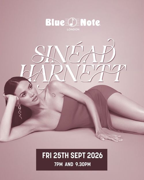 Sinéad Harnett at Blue Note on 25 September 2026 gig poster