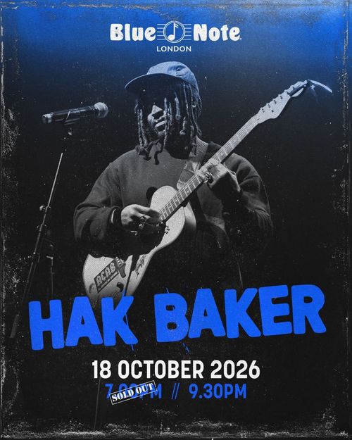 HAK BAKER at Blue Note on 18 October 2026 gig poster