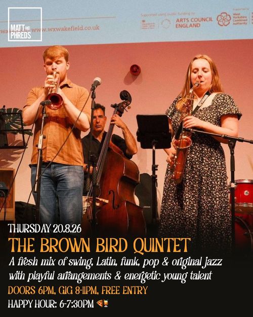 THE BROWN BIRD QUINTET at VWX on 20 August 2026 gig poster