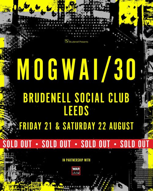 MOGWAI/30 Mogwai august 2026 tour poster