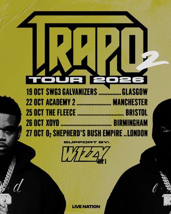 Trapo 2 Tour 2026 Trapo 2, Wizzy, Wizkid october 2026 tour poster