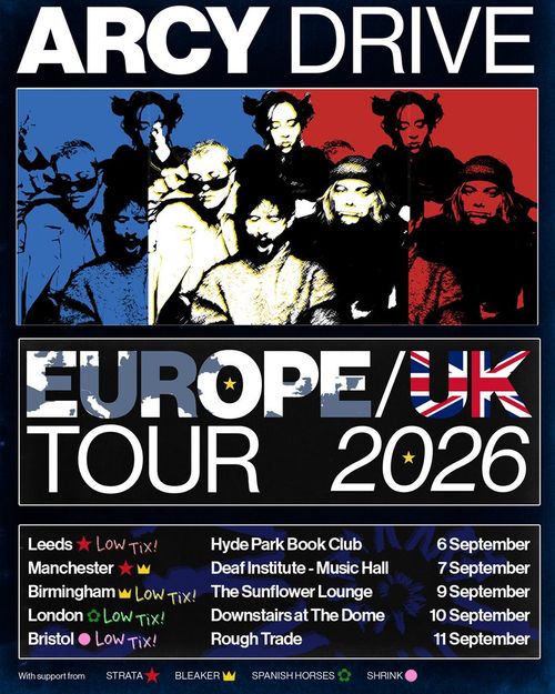 ARCY DRIVE EUROPE/UK TOUR 2026 Arcy Drive, Arcy Drive september 2026 tour poster