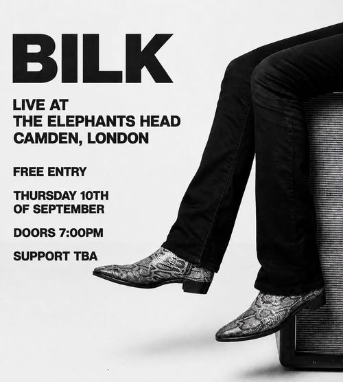 BILK at The Elephants Head on 10 September 2026 gig poster