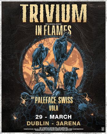 TRIVIUM with special guests IN FLAMES Trivium, Paleface Swiss, VOLA, In Flames at 3ARENA on 29 March 2026 gig poster