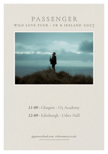 Passenger Wild Love Tour - UK & Ireland 2027 Passenger september 2027 tour poster