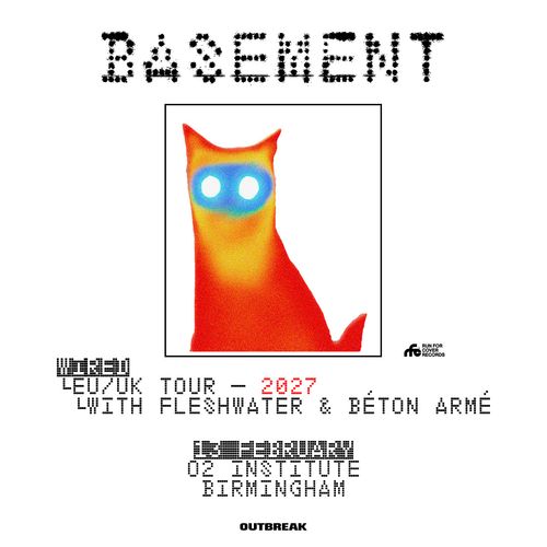 BASEMENT - LEU/UK TOUR - 2027 Fleshwater, Basement, Béton Armé at O2 INSTITUTE on 12 February 2027 gig poster