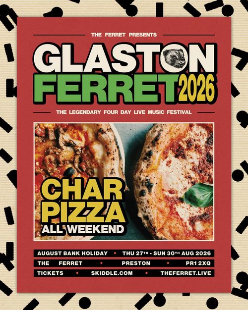 Glaston Ferret 2026 Char Pizza august 2026 tour poster