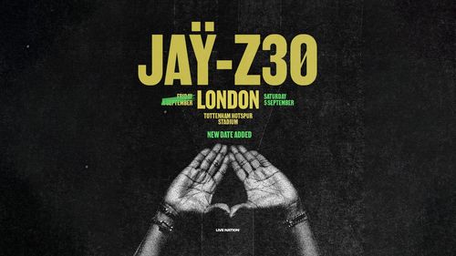JAY-Z 30 JAŸ-Z at Tottenham Hotspur Stadium on 5 September 2026 gig poster
