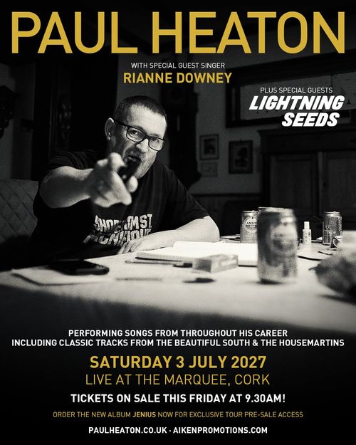 PAUL HEATON Rianne Downey, The Lightning Seeds at The Marquee on 3 July 2027 gig poster