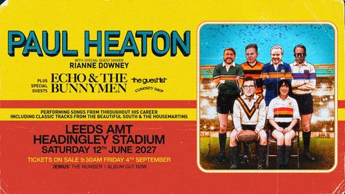 PAUL HEATON Echo & the Bunnymen at Headingley Stadium on 12 June 2027 gig poster