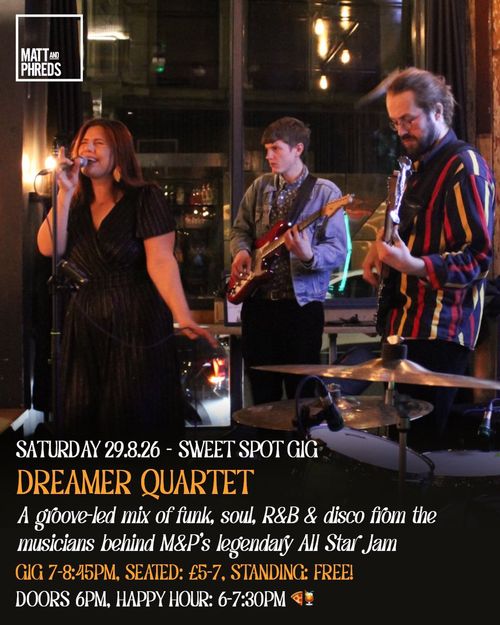 DREAMER QUARTET at Sweet Spot on 29 August 2026 gig poster