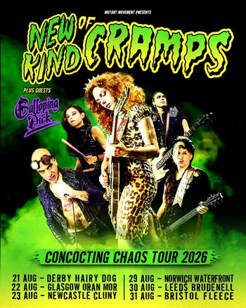New Kind of Cramps - Concocting Chaos Tour 2026 Galleping Dick, New Kind Of Cramps august 2026 tour poster