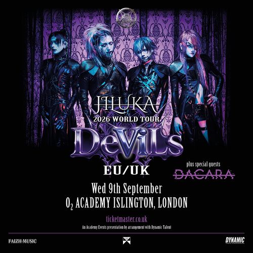 JHUKA 2026 WORLD TOUR DeViLs EU/UK JHUKA, DACARA at O2 ACADEMY ISLINGTON on 9 September 2026 gig poster
