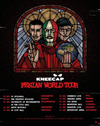 Kneecap Fenian World Tour KNEECAP at Bradford Live on 11 December 2025 gig poster