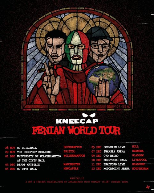 Kneecap Fenian World Tour KNEECAP november 2025 to december 2025 tour poster
