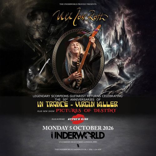 Uli Jon Roth Gypsy's Kiss at The Underworld on 5 October 2026 gig poster
