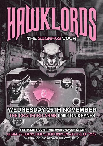 HAWKLORDS - THE SIGNALS TOUR Hawklords at THE CRAUFURD ARMS on 25 November 2026 gig poster