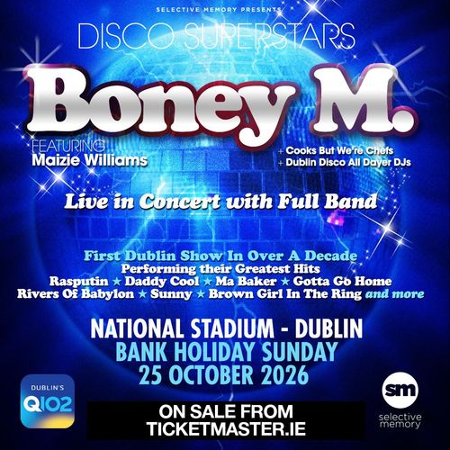 Boney M. Live in Concert with Full Band BONEY M at National Stadium on 25 October 2026 gig poster