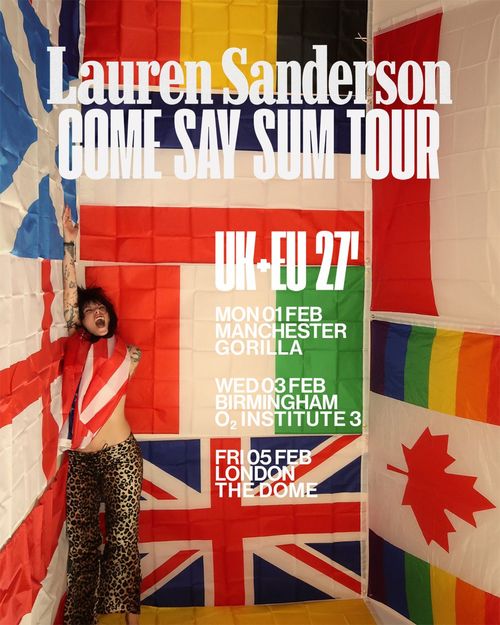 Lauren Sanderson COME SAY SUM TOUR Lauren Sanderson february 2026 tour poster