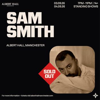 SAM SMITH september 2026 tour poster