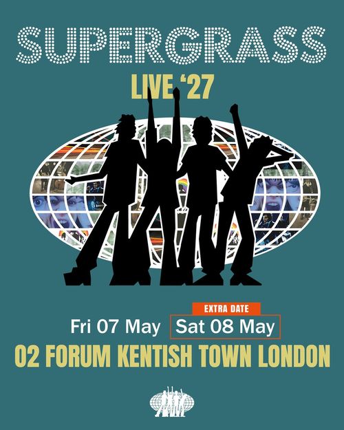 SUPERGRASS LIVE '27 Supergrass may 2027 tour poster