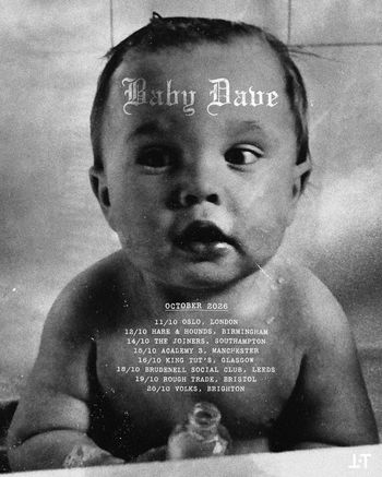 Baby Dave october 2026 tour poster