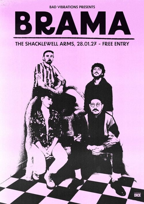 BRAMA at The Shackleton Arms on 28 January 2027 gig poster