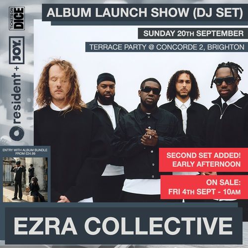 ALBUM LAUNCH SHOW (DJ SET) Ezra Collective at Concorde 2 on 20 September 2026 gig poster