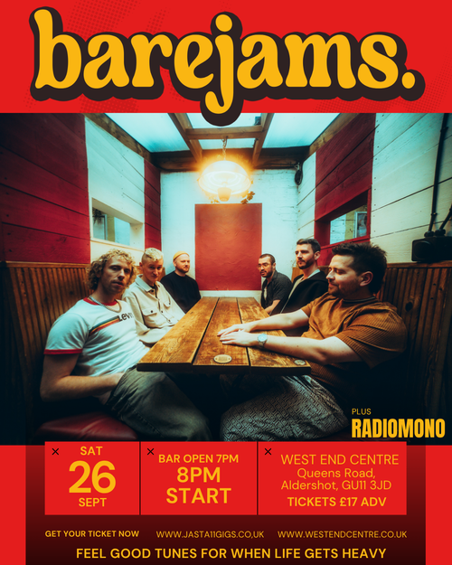 BARE JAMS Radiomono at West End Centre on 26 September 2026 gig poster