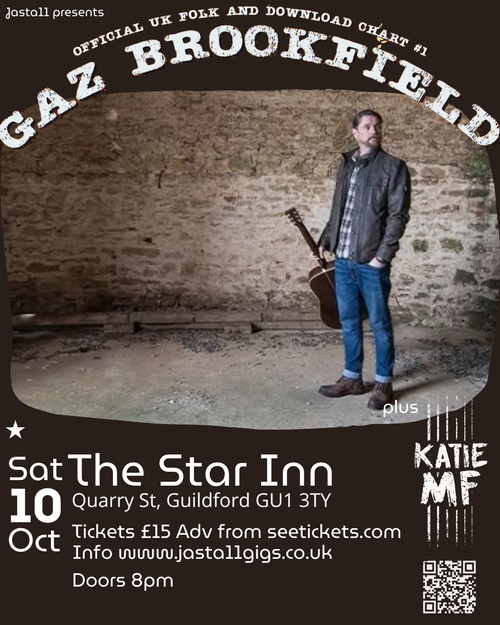 Gaz Brookfield Katie MF at The Star Inn on 10 October 2026 gig poster