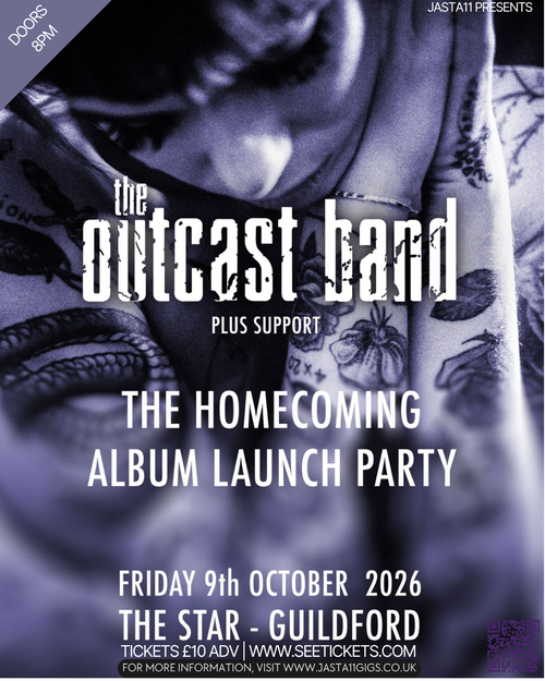 THE HOMECOMING ALBUM LAUNCH PARTY the outcast band at The Star on 9 October 2026 gig poster