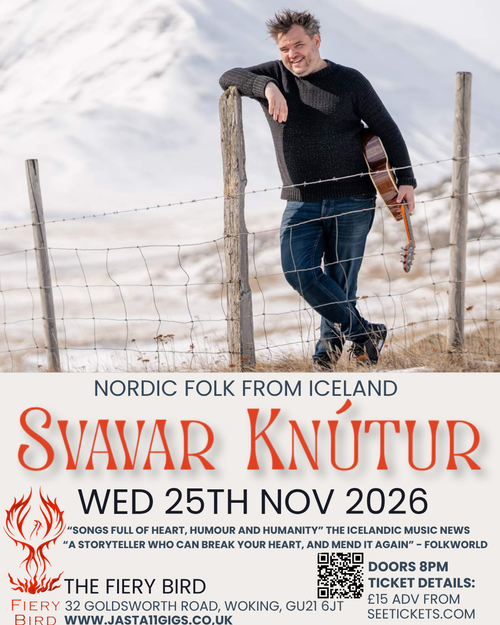 Svarar Knútur at THE FIERY BIRD on 25 November 2026 gig poster