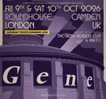 Gene The Slow Readers Club, Rialto october 2026 tour poster