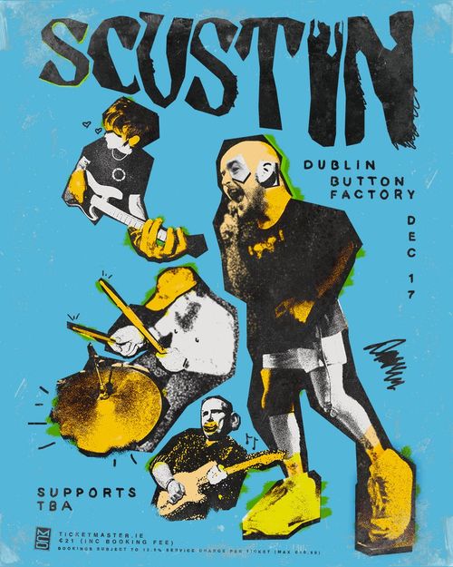 SCUSTIN at Button Factory on 17 December 2026 gig poster